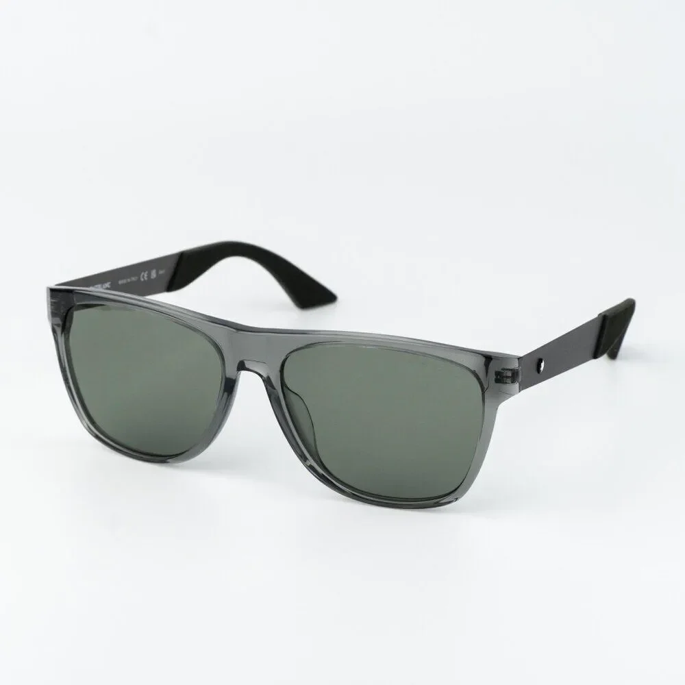 Montblanc Men Sunglasses Grey Ruthenium Green Square MB0298S 003 NEW AUTHENTIC